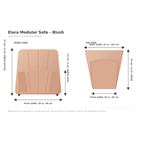 Elara Modular Sofa – Blush