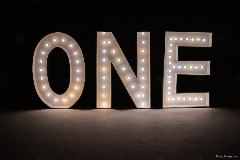 Letter One Lettering Large Marquee Letters - ONE – Mangalasootra