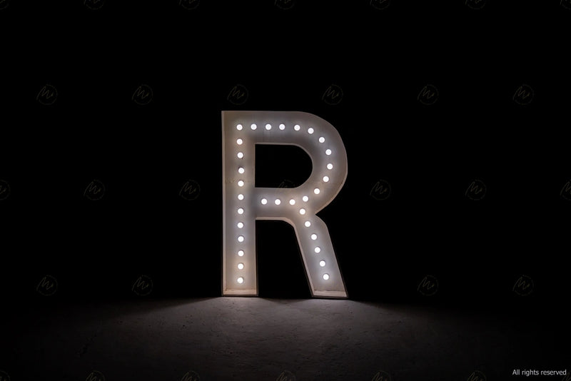Large Format Letter R Large Marquee letter R – Mangalasootra